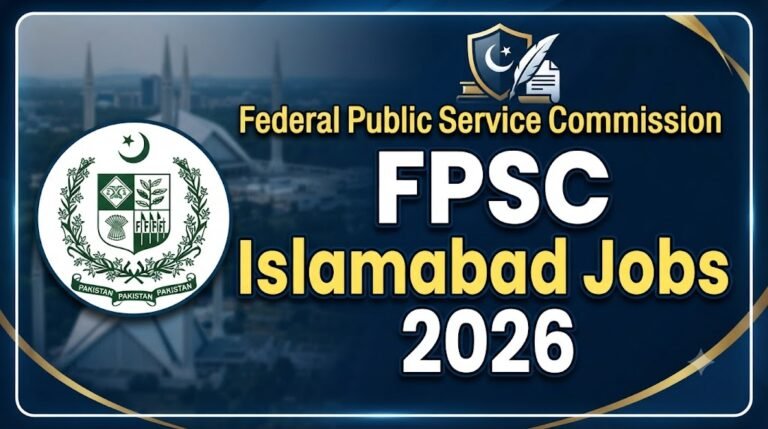 Federal Public Service Commission FPSC Islamabad Jobs 2026 Online Apply