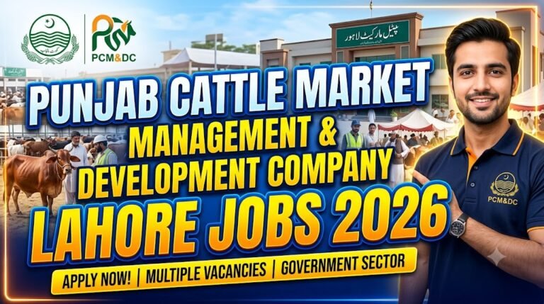 Punjab Cattle Market Management & Development Company Lahore Jobs 2026