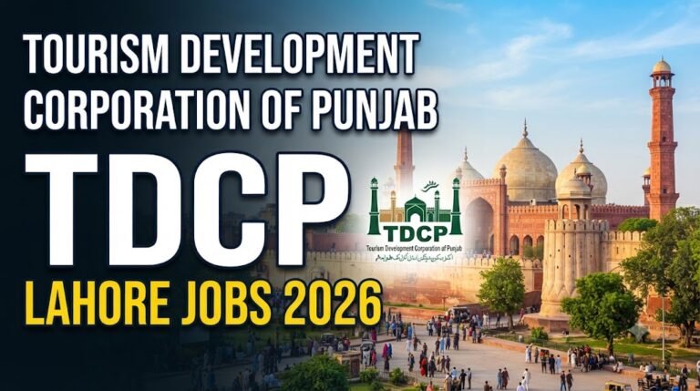Tourism Development Corporation of Punjab TDCP Lahore Jobs 2026 Advertisement