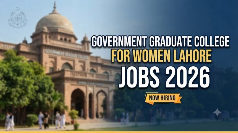 Government Graduate College For Women Lahore Jobs 2026 Advertisement