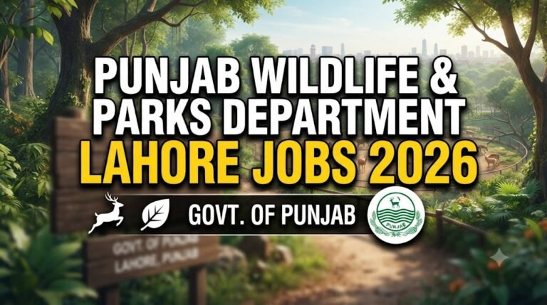 Punjab Wildlife & Parks Department Lahore Jobs 2026 Advertisement Notice