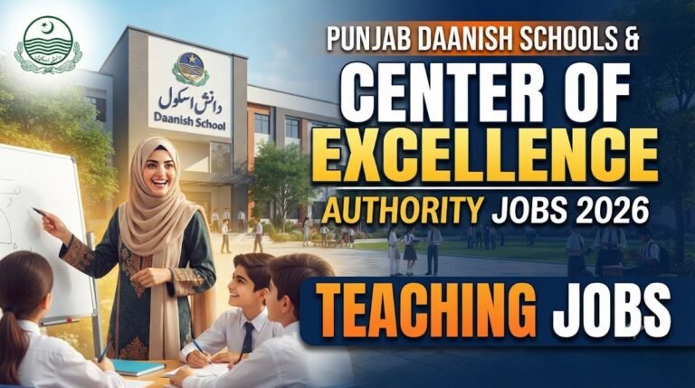 Punjab Daanish Schools & Center Of Excellence Authority Jobs 2026 Teaching Jobs